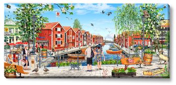Canvas Hudiksvall 112 x 50 x 2,5 cm.
