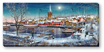 Canvas Mariestad Vinter 64 x 29 x 2 cm.