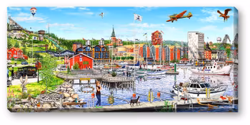 Canvas Örnsköldsvik 64 x 29 x 2 cm.