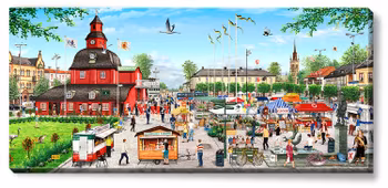Canvas Lidköping Sommar 112 x 50 x 2,5 cm.