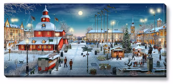 Canvas Lidköping Vinter 112 x 50 x 2,5 cm.