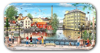 Bricka Norrköping Strykjärnet 43 x 22 cm