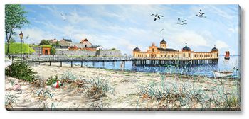 Canvas Varberg Fästningen Kallis 130 x 56 x 2,5 cm.
