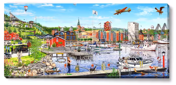 Canvas Örnsköldsvik 112 x 50 x 2,5 cm.