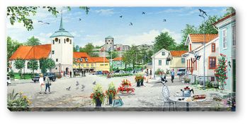 Canvas Kungälv Sommar 64 x 29 x 2 cm.
