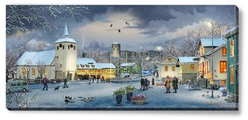 Canvas Kungälv Vinter 112 x 50 x 2,5 cm.
