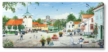 Canvas Kungälv Sommar 112 x 50 x 2,5 cm.