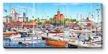 Canvas Nynäshamn 64 x 29 x 2 cm.