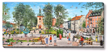 Canvas Vänersborg Plantaget 112 x 50 x 2,5 cm.
