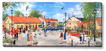 Canvas Vänersborg Dockmuseet 112 x 50 x 2,5 cm.