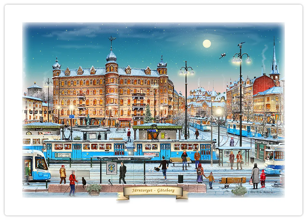 Underlägg Göteborg Järntorget Vinter - Nils-Erik Nilsson