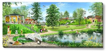 Canvas Halmstad Norre Katt 112 x 50 x 2,5 cm.