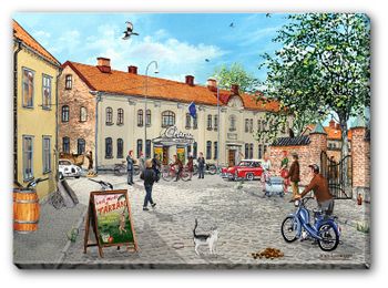 Canvas Halmstad Chinabiografen 70 x 50 x 2,5 cm.