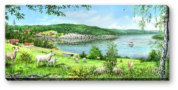 Canvas Fjärås Bräcka 64 x 29 x 2 cm.