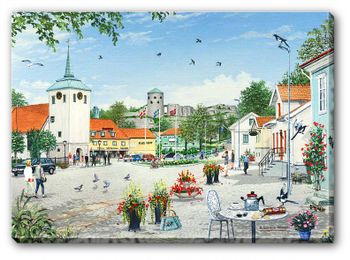 Canvas Kungälv Sommar 70 x 50 x 3 cm