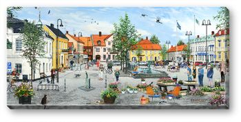 Canvas Laholms Torg 64 x 29 x 2 cm.
