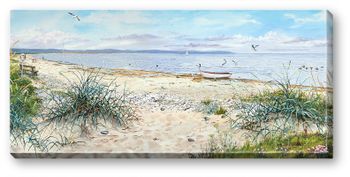 Canvas Skummeslövstrand 64 x 29 x 2 cm.