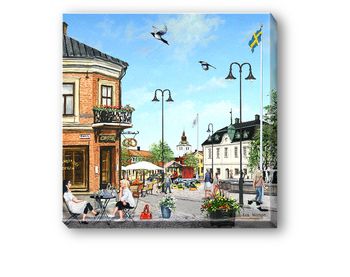 Canvas Laholm Café 35 x 35 x 2 cm.
