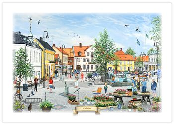 Tallriksunderlägg Laholms Torg