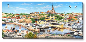 Canvas Lysekil  Sommar 112 x 50 x 2,5 cm.