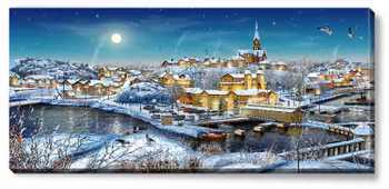 Canvas Lysekil  Vinter 112 x 50 x 2,5 cm.