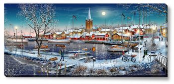 Canvas Mariestad Vinter 112 x 50 x 2,5 cm.
