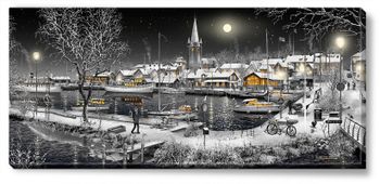 Canvas Mariestad Natt 112 x 50 x 2,5 cm.