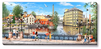 Canvas Norrköping Strykjärnet 112 x 50 x 2,5 cm.