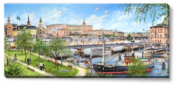 Canvas Stockholm Skeppsholmsbron 112 x 50 x 2,5 cm.