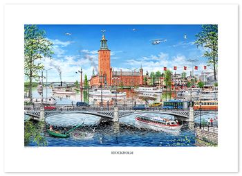 Poster Stockholm Stadshuset 70 x 50 cm