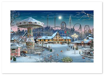 Poster Göteborg Liseberg Vinter 70 x 50 cm