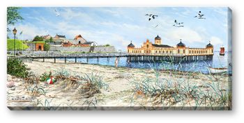Canvas Varberg Fästningen Kallis  64 x 29 x 2 cm.