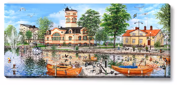 Canvas Västervik Gamla Badhuset 112 x 50 x 2,5 cm.