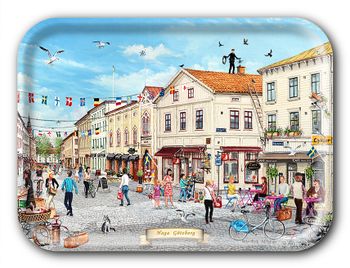 Bricka Göteborg Haga Sommar 27 x 20 cm