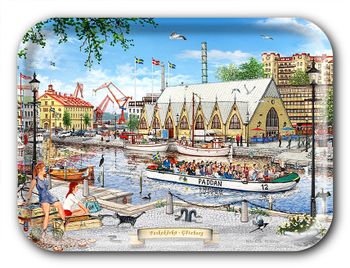 Bricka Göteborg Feskekörkan Sommar 27 x 20 cm