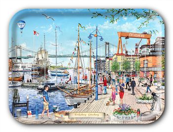 Bricka Göteborg Eriksberg Väst Sommar 27 x 20 cm