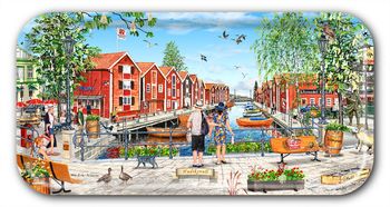 Bricka Hudiksvall 43 x 22 cm