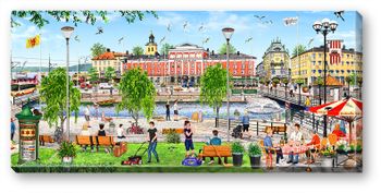 Canvas Jönköping 64 x 29 x 2 cm.