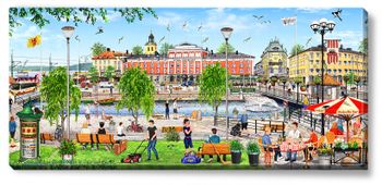 Canvas Jönköping 112 x 50 x 2,5 cm.