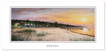 Vykort Båstad kväll
