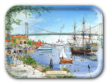 Bricka Göteborg Klippan Sommar 27 x 20 cm