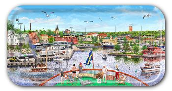 Bricka Oskarshamn 43 x22 cm