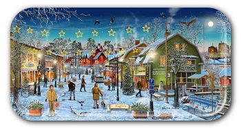Bricka Hagfors vinter 43 x 22 cm