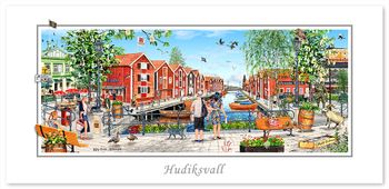 Vykort Hudiksvall