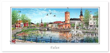Vykort Falun