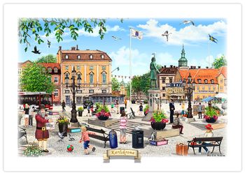 Tallriksunderlägg Karlskrona Stortorget Vänster