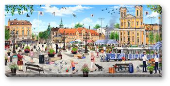 Canvas Karlskrona Stortorget 64 x 29 x 2 cm.