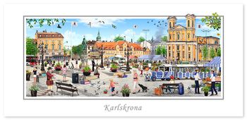 Vykort Karlskrona Stortorget