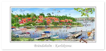 Vykort Karlskrona Brändaholm
