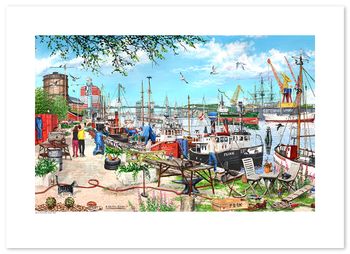 Poster Göteborg Drömmarnas Kaj 70 x 50 cm